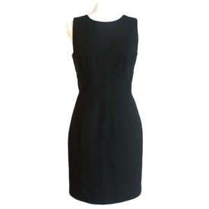 Ann Taylor Petite Black Sheath Dress Exposed Seams